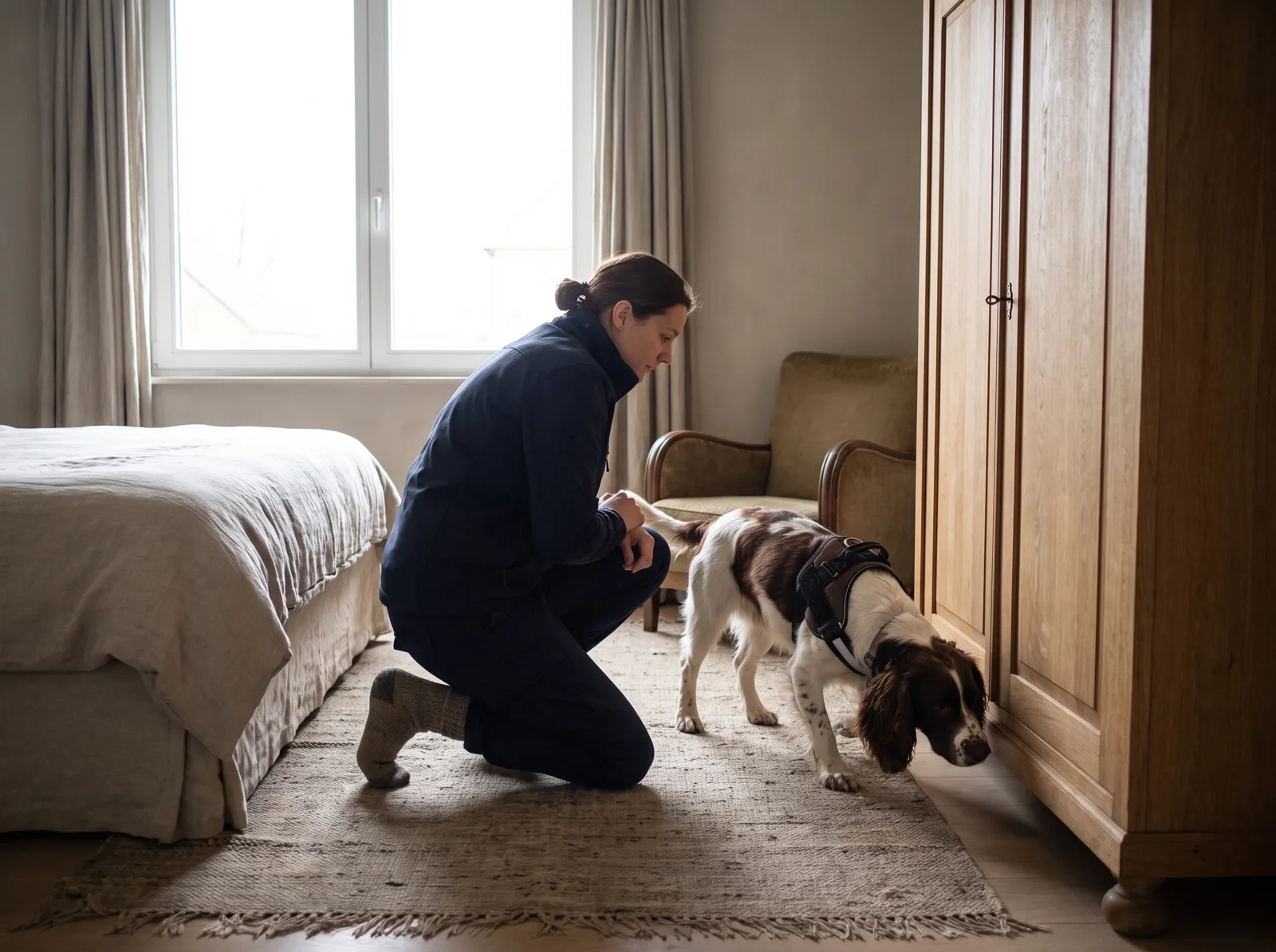 Une détection canine fiable à 95-98 %, puis un traitement adapté à votre foyer